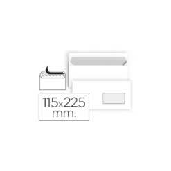 Sobre Americano Liderpapel N4 Blanco 115 x 225mm 25 unidades