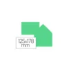Sobre B6 Liderpapel 125x178mm 80g/m2 Color Verde Pack de 15 unidades
