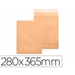 Sobre bolsa fuelle kraft Armado Liderpapel 280x365 mm
