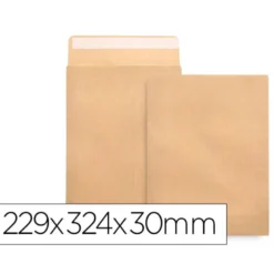 Sobre bolsa fuelle kraft Liderpapel 229x324 mm