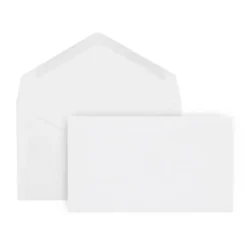 SOBRE LIDERPAPEL BLANCO CON FONDO 95X162 MM ENGOMADO SOLAPA DE PICO CAJA DE 500 UNIDADES