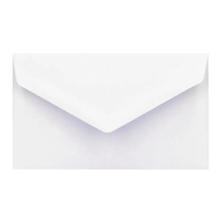 SOBRE LIDERPAPEL BLANCO CON FONDO 95X162 MM ENGOMADO SOLAPA DE PICO CAJA DE 500 UNIDADES