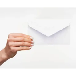 SOBRE LIDERPAPEL BLANCO CON FONDO 95X162 MM ENGOMADO SOLAPA DE PICO CAJA DE 500 UNIDADES