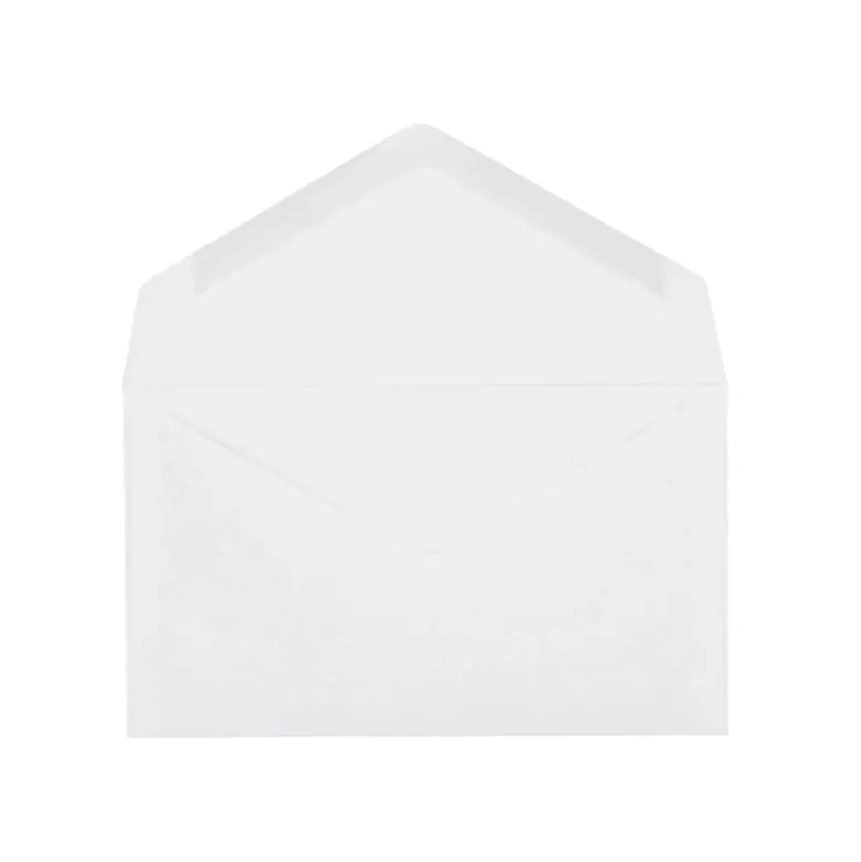 SOBRE LIDERPAPEL BLANCO CON FONDO 95X162 MM ENGOMADO SOLAPA DE PICO CAJA DE 500 UNIDADES