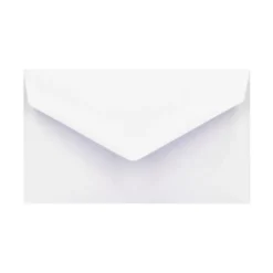 SOBRE LIDERPAPEL BLANCO CON FONDO 95X162 MM ENGOMADO SOLAPA DE PICO PAQUETE DE 25 UNIDADES