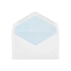 SOBRE LIDERPAPEL BLANCO CON FONDO 95X162 MM ENGOMADO SOLAPA DE PICO PAQUETE DE 25 UNIDADES