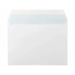 Sobre N.16 Liderpapel,blanco folio especial 260x360mm engomado caja de 250 unidades solapa de pico.