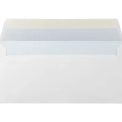Sobre N.5 Liderpapel, 115x225mm, 500 unidades blanco americano con tira de silicona open system.