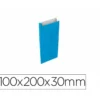 SOBRE PAPEL BASIKA CELULOSA CELESTE CON FUELLE XXS 100X200X30 MM PAQUETE DE 25 UNIDADES