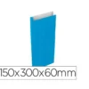 SOBRE PAPEL BASIKA CELULOSA CELESTE CON FUELLE S 150X300X60 MM PAQUETE DE 25 UNIDADES