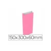 SOBRE PAPEL BASIKA CELULOSA ROSA CON FUELLE S 150X300X60 MM PAQUETE DE 25 UNIDADES