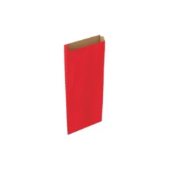 SOBRE PAPEL BASIKA KRAFT ROJO CON FUELLE XS 120X250X30 MM PAQUETE DE 25 UNIDADES