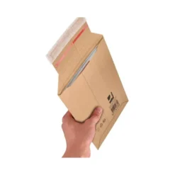 SOBRE PARA ENVIOS Q-CONNECT CARTON 100% RECICLADO Y RECICLABLE CIERRE AUTOADHESIVO252X167X72 MM COLOR KRAFT