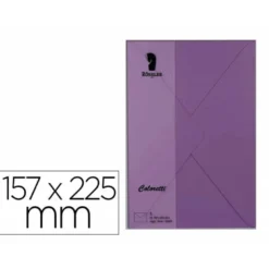SOBRE ROSSLER COLORETTI C5 COLOR LILA 157X225 MM PACK DE 5 UNIDADES
