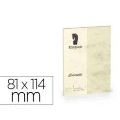 SOBRE ROSSLER COLORETTI C7 COLOR MARMOL CREMA 81X114 MM PACK DE 5 UNIDADES