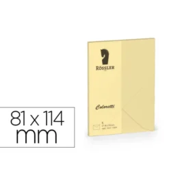 SOBRE ROSSLER COLORETTI C7 COLOR MARRON ARENA 81X114 MM PACK DE 5 UNIDADES