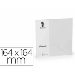 SOBRE ROSSLER COLORETTI CUADRADO GRANDE COLOR GRIS CLARO 164X164 MM PACK DE 5 UNIDADES