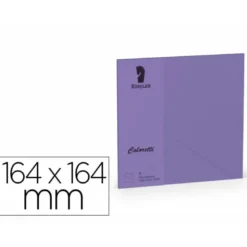 SOBRE ROSSLER COLORETTI CUADRADO GRANDE COLOR LILA 164X164XMM PACK DE 5 UNIDADES