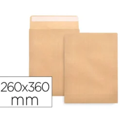 Sobres bolsa kraft Liderpapel de 260x360mm