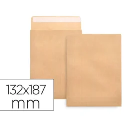 Sobres bolsa kraft Salarios N.4 Liderpapel, 140x190mm