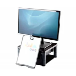 SOPORTE FELLOWES PARA MONITOR PLUS AJUSTABLE EN 5 ALTURAS COLOR GRAFITO 165X335X344 MM
