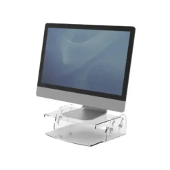 SOPORTE FELLOWES PARA MONITOR CLARITY AJUSTABLE 5 POSICIONES TRANSPARENTE 70X256X320 MM HASTA 15 KG