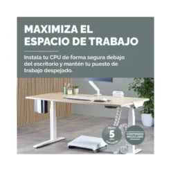SOPORTE PARA CPU FELLOWES PARA USO DEBAJO MESA COLOR BLANCO