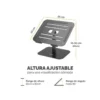 SOPORTE PARA PORTATIL FELLOWES ALUMINIA CON PEANA NEGRO 280X245X65 MM