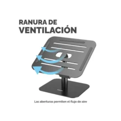 SOPORTE PARA PORTATIL FELLOWES ALUMINIA CON PEANA NEGRO 280X245X65 MM