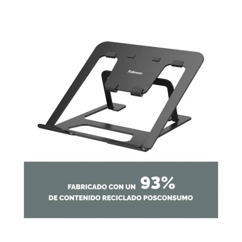 SOPORTE PARA PORTATIL FELLOWES ALUMINIA PLEGABLE NEGRO 315X230X20 MM