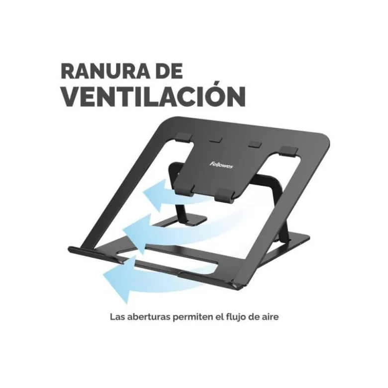 SOPORTE PARA PORTATIL FELLOWES ALUMINIA PLEGABLE NEGRO 315X230X20 MM