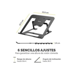 SOPORTE PARA PORTATIL FELLOWES ALUMINIA PLEGABLE NEGRO 315X230X20 MM