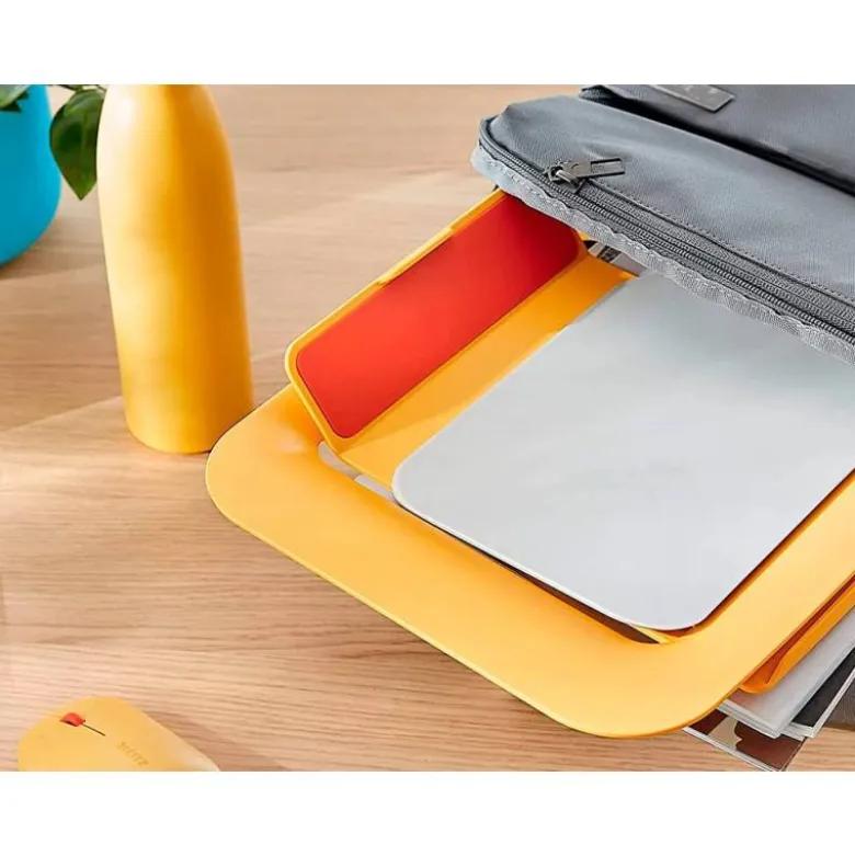 SOPORTE PARA PORTATIL LEITZ ERGO COSY AJUSTABLE 4 ALTURAS COLOR AMARILLO 310X50X247 MM