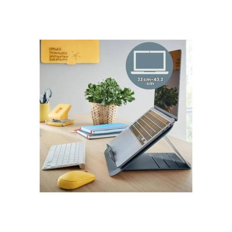 SOPORTE PARA PORTATIL LEITZ ERGO COSY AJUSTABLE 4 ALTURAS COLOR GRIS 310X50X247 MM