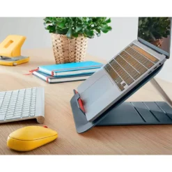 SOPORTE PARA PORTATIL LEITZ ERGO COSY AJUSTABLE 4 ALTURAS COLOR GRIS 310X50X247 MM