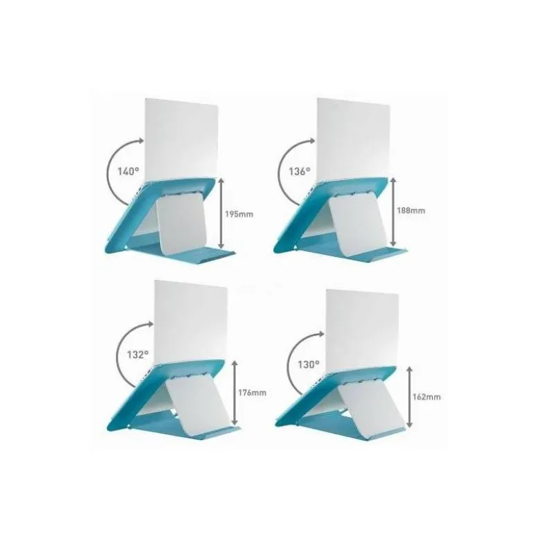 SOPORTE PARA PORTATIL LEITZ ERGO COSY AJUSTABLE 4 ALTURAS COLOR AZUL 310X50X247 MM