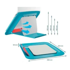 SOPORTE PARA PORTATIL LEITZ ERGO COSY AJUSTABLE 4 ALTURAS COLOR AZUL 310X50X247 MM
