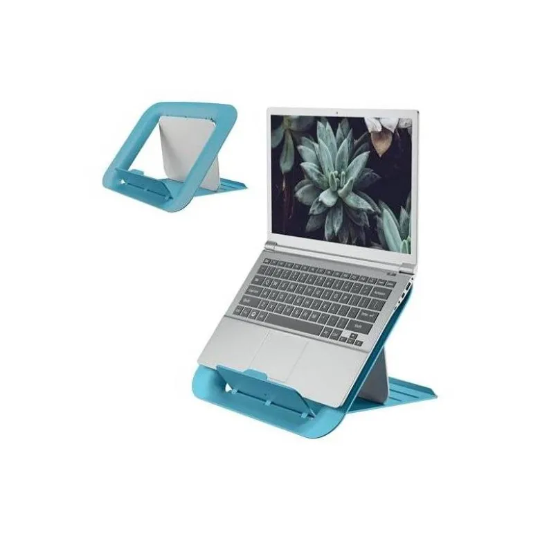 SOPORTE PARA PORTATIL LEITZ ERGO COSY AJUSTABLE 4 ALTURAS COLOR AZUL 310X50X247 MM