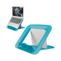 SOPORTE PARA PORTATIL LEITZ ERGO COSY AJUSTABLE 4 ALTURAS COLOR AZUL 310X50X247 MM