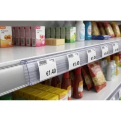 SOPORTE PORTAPRECIOS Q-CONNECT REUTILIZABLE PARA ESTANTERIA ETIQUETA 40X1000 MM TRANSPARENTE
