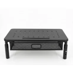 SOPORTE Q-CONNECT PARA MONITOR METALICO REGULABLE EN ALTURA CON CAJON Y DOS SOPORTES PARA MOVIL