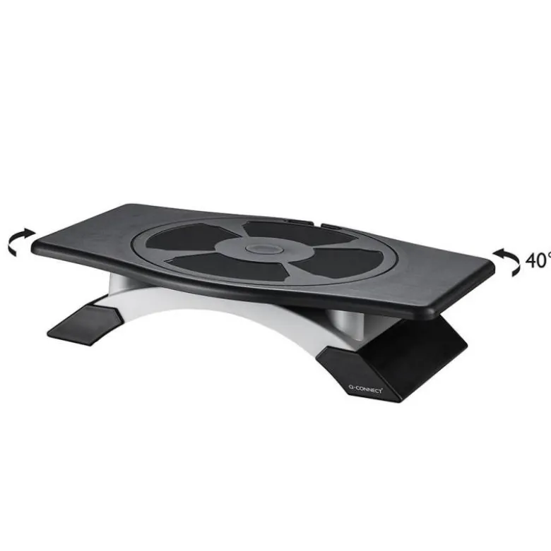 SOPORTE Q-CONNECT PARA MONITOR CON PLATAFORMA GIRATORIA AJUSTABLE DOS ALTURAS 411X287X99 MM
