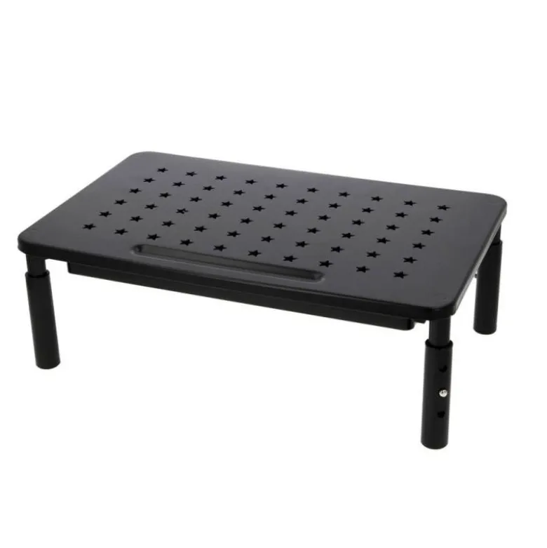 SOPORTE Q-CONNECT PARA MONITOR METALICO REGULABLE EN ALTURA CON BANDEJA 370X235X145 MM