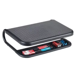 SOPORTE Q-CONNECT PARA PORTATIL Y MONITOR DE PC CON BANDEJA ORGANIZADORA COLOR NEGRO