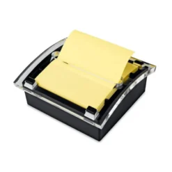 SOPORTE BLOC DE NOTAS ADHESIVAS QUITA Y PON Q-CONNECT ZIGZAG COLOR NEGRO CON 1 BLOC 76X76 MM