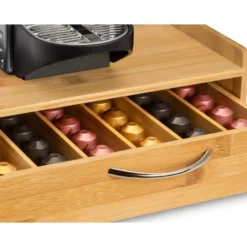 SOPORTE PARA CAPSULAS DE CAFE CEP SILVA BAMBU 1 CAJON 305X326X98 MM