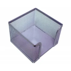 Soporte taco de papel q-connect metalico rejilla plata 95x95x80 mm