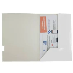 SUBCARPETA CARTULINA GIO PLASTIFICADA PRESENTACION 2 SOLAPAS DIN A4 BLANCO 275G/M2