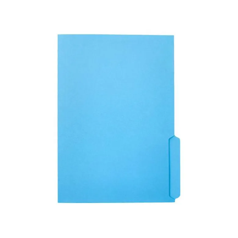 SUBCARPETA CARTULINA LIDERPAPEL FOLIO PESTAÑA INFERIOR 240G/M2 AZUL