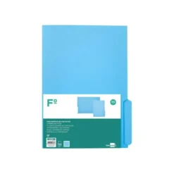 SUBCARPETA CARTULINA LIDERPAPEL FOLIO PESTAÑA INFERIOR 240G/M2 AZUL
